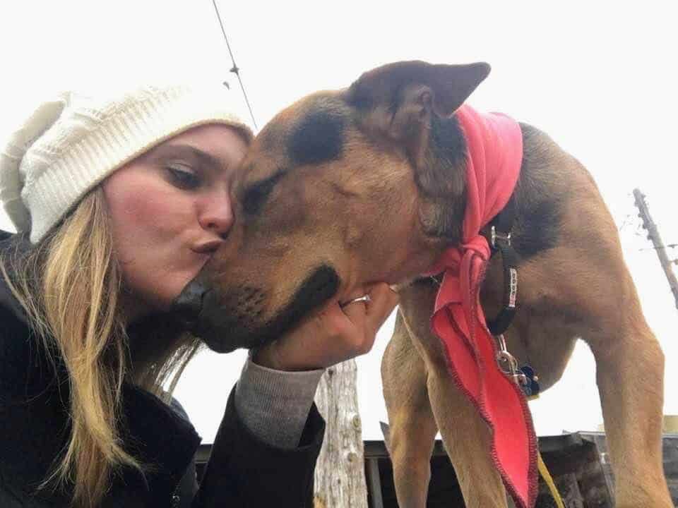 founder of New Hope Animal Rescue in Austin TX with original dog rescue named Zander